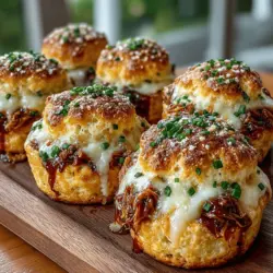 To create the filling for your Mini BBQ Chicken Biscuit Bombs, start by mixing the cooked chicken with your favorite BBQ sauce. For a standard recipe, you'll want about 2 cups of shredded, cooked chicken. In a medium bowl, combine the chicken with 1/2 to 3/4 cup of BBQ sauce, depending on how saucy you want the filling to be. Stir until the chicken is evenly coated.