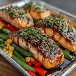 Sweet and Savory Honey Glazed Salmon Foil Packs