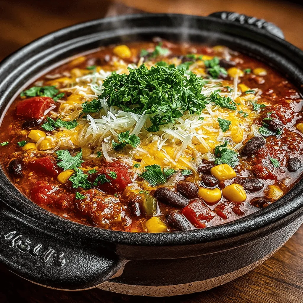 Harvest Festival Chili is more than just a meal; it’s an experience that encapsulates the spirit of autumn. This dish is a vibrant medley of textures and flavors, designed to be both satisfying and nourishing. The rich, savory taste of the chili is complemented by the slight sweetness of seasonal vegetables, creating a comforting bowl that beckons for a cool evening.