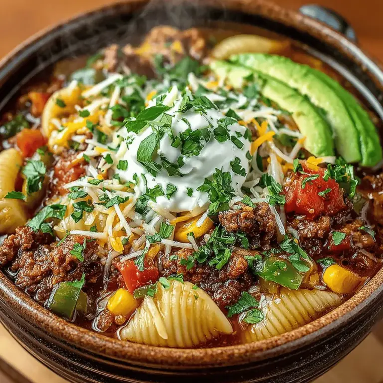 When it comes to comfort food, few dishes evoke the feelings of warmth and satisfaction quite like a hearty chili. The Cozy Crockpot Turkey Pasta Chili brings together the rich flavors of traditional chili while incorporating the wholesome goodness of pasta, making it a delightful twist on a beloved classic. This recipe is not only a feast for the senses but also an embodiment of convenience, allowing busy families and individuals to savor a nutritious meal without spending hours in the kitchen.