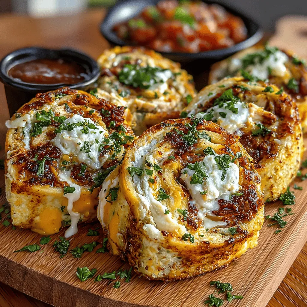 If you're on the lookout for a new appetizer or snack that packs a punch, look no further than Spicy Green Chili Chicken Pinwheels. This dish is a delightful combination of tender chicken, creamy cheeses, and zesty green chilies, all wrapped in a soft tortilla. It's a recipe that promises to be a hit at gatherings, parties, or even as a quick, satisfying snack at home. The appeal of these pinwheels lies not only in their vibrant flavors but also in their convenience and versatility; they can be made ahead of time and served cold or at room temperature, making them a perfect addition to any occasion.