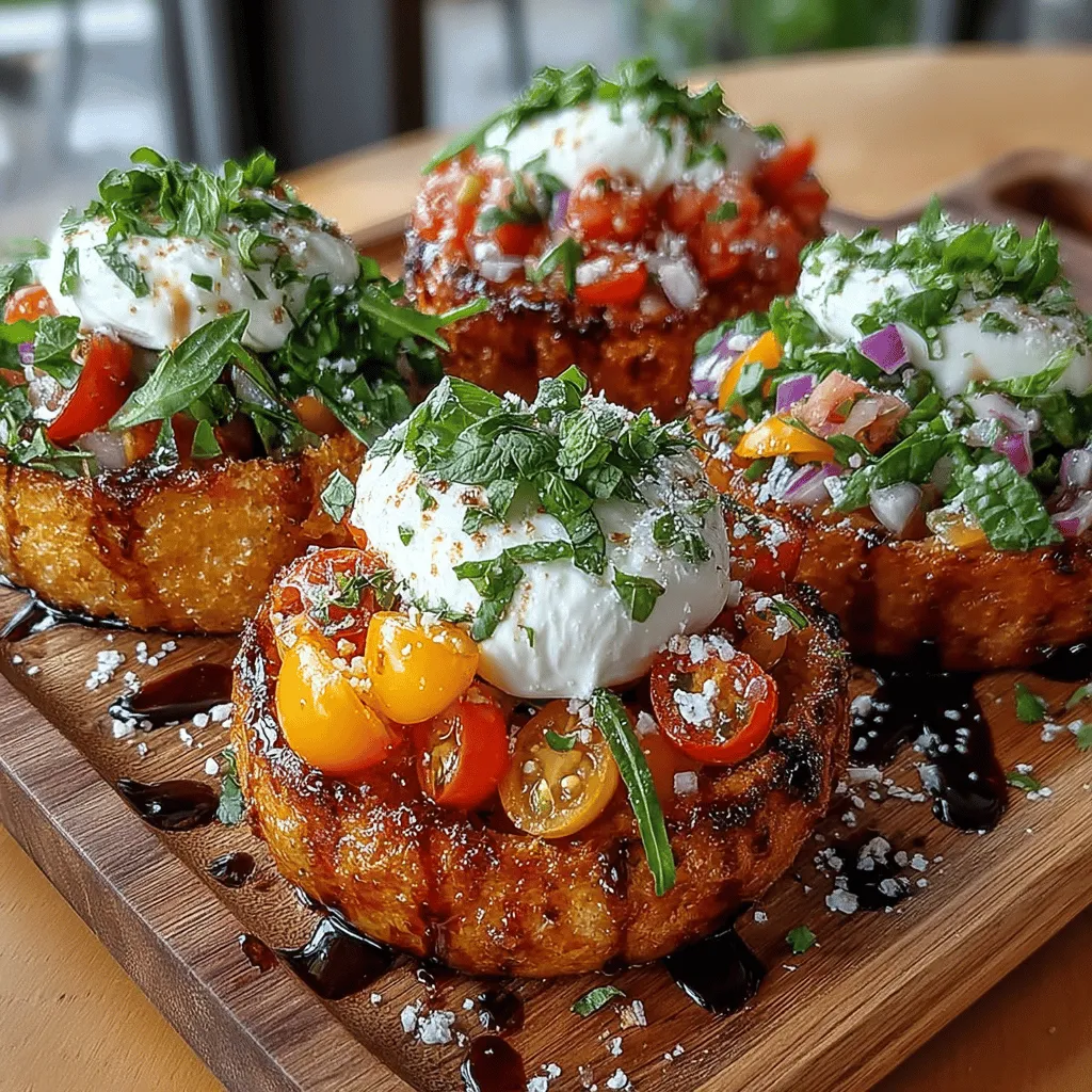 Capture the essence of summer with the vibrant and refreshing Tomato Burrata Bliss Cups. This delightful recipe combines the earthy sweetness of ripe heirloom tomatoes with the creamy richness of burrata cheese, making it an ideal appetizer for gatherings or a light meal. Each cup is a burst of flavor that perfectly balances fresh ingredients, resulting in a dish that is as beautiful to look at as it is delicious to eat. With its bright colors and exquisite taste, this recipe is guaranteed to impress your guests and elevate your culinary repertoire.