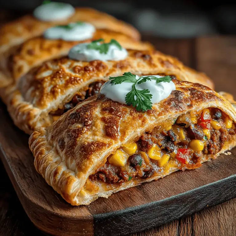 If you're on the lookout for a delicious and versatile dish that can cater to busy families, vegetarians, or anyone craving comfort food, look no further than Cheesy Veggie Chili Pockets. This mouthwatering recipe features a hearty chili filling enveloped in a flaky dough, creating a delightful combination of flavors and textures that is sure to please everyone at the table. Whether you're planning a cozy family dinner or a fun gathering with friends, these chili pockets offer both satisfaction and simplicity in preparation.
