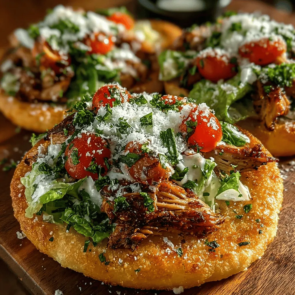 In the realm of quick and satisfying meals, Mini Chicken Caesar Flatbread Discs stand out as a delightful option for any occasion. This innovative dish combines the classic flavors of a Caesar salad with the convenience of flatbreads, creating a versatile meal that is as easy to prepare as it is enjoyable to eat. Whether you're hosting a gathering, looking for a light lunch, or searching for a fun and nutritious family dinner, these flatbread discs are sure to impress. Not only do they encapsulate the beloved taste of Caesar salad, but they also present a healthy twist that doesn’t compromise on flavor.