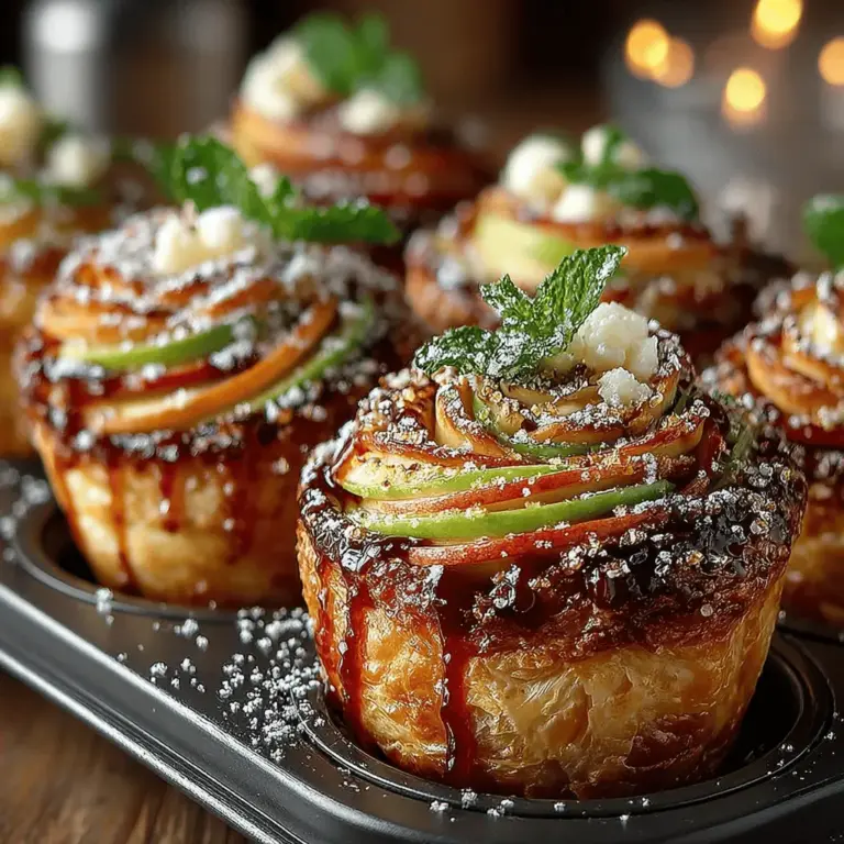 The Elegant Apple Cinnamon Puff Pastry Roses showcase the beauty of combining aesthetics with flavor. In the world of baking, the visual appeal of a dessert can often be as important as its taste. Desserts that look beautiful can elevate any meal, making it memorable and special. The puff pastry roses, with their intricate layers and vibrant apple filling, are sure to be a conversation starter at any table.