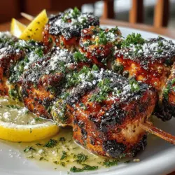 Zesty Parmesan Lemon Chicken Skewers